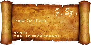 Fogd Szilvia névjegykártya